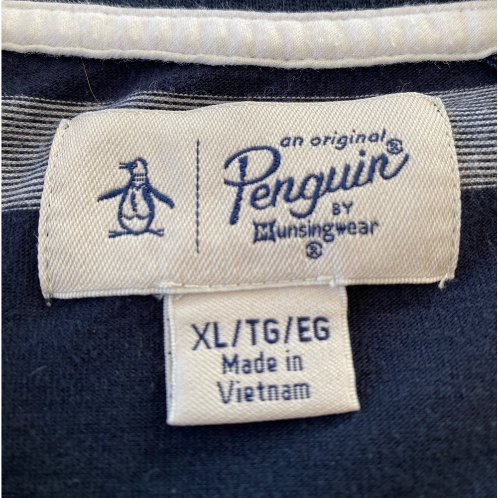 Vintage Original Penguin Retro Striped Blue and Grey Design is a favourite. XL - Picture 5 of 10